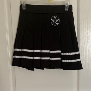 Spencer's Black Mini Pleated School Girl Skirt Gothic